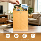 Clasp Envelopes 6x9, 20 Pack, Yellow Brown Kraft Manilla