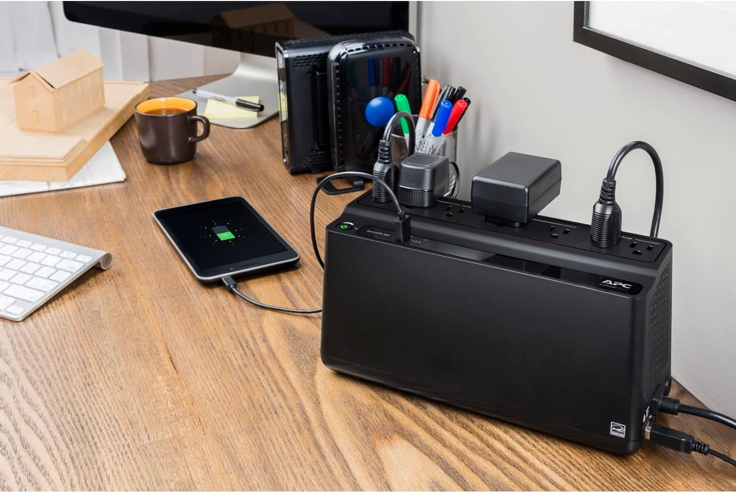 600VA/330W UPS Battery Backup for Computer, Router, NAS, Renewed Model