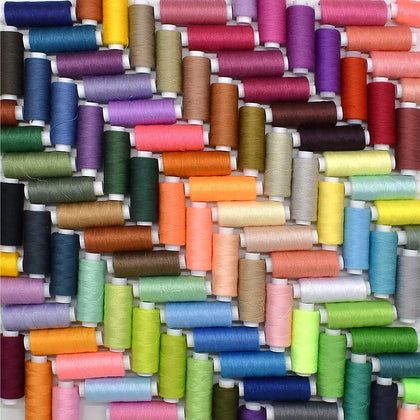 100 Colors All Purpose Sewing Thread Polyester Spools 250 Yards Per Spool for Hand Stitching, Machine, Quilting and