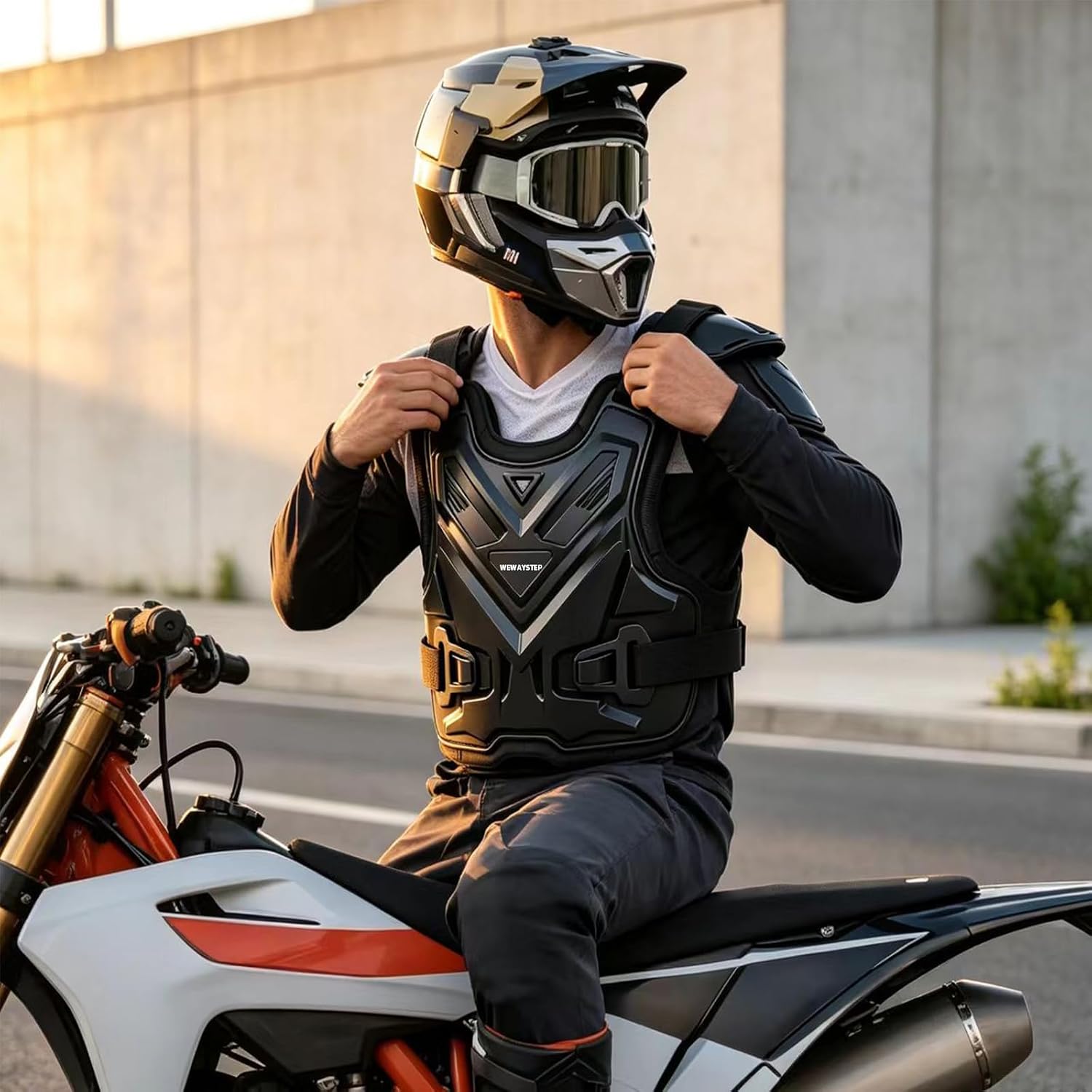 Motorcycle Chest Protector Body Armor Vest, Dirt Bike Gear | Adult Chest Armor Body Guard Vest, Mens Back Protection