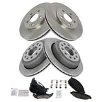TRQ Front & Rear Brake Pad & Rotor Kit Ceramic