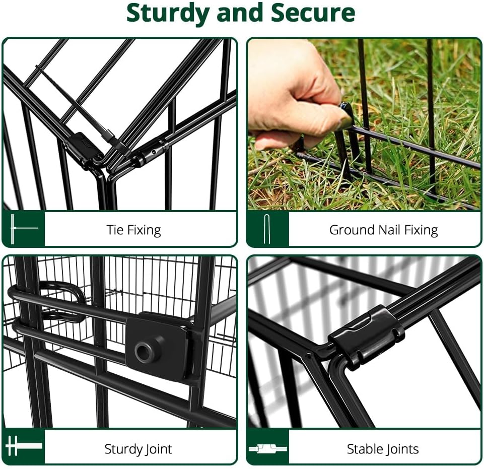 Chicken Coop, 130"×40"×40" Chicken Run Pen with Cover for Yard