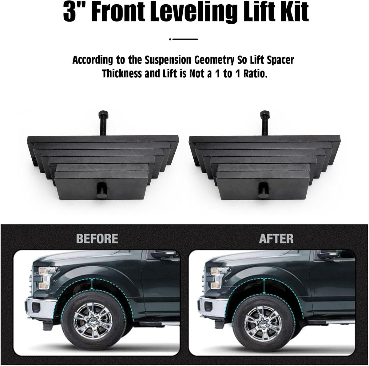 3" Adjustable Front Leveling Lift Kit