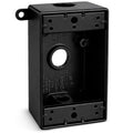 RAB Lighting B3B Black Weatherproof Outdoor Electrical Box, Die-Cast 1/2in