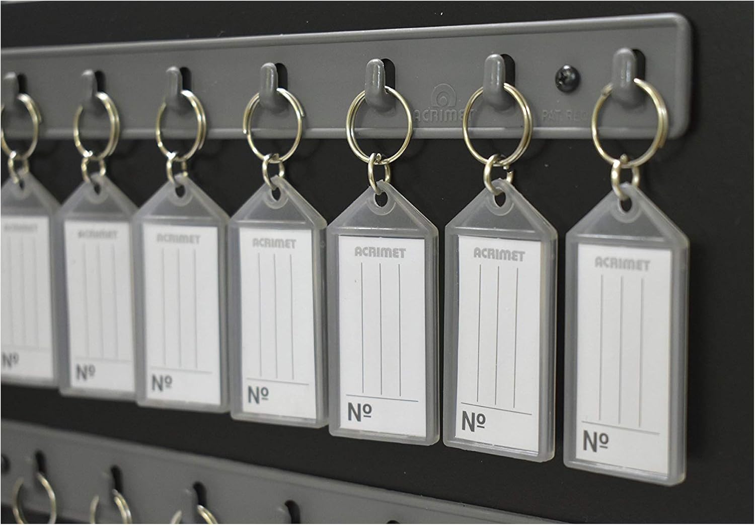48-Key Cabinet with Lock, Wall Mount Wooden Key Organizer, Security Key Storage Box (48 Positions) with Numbered