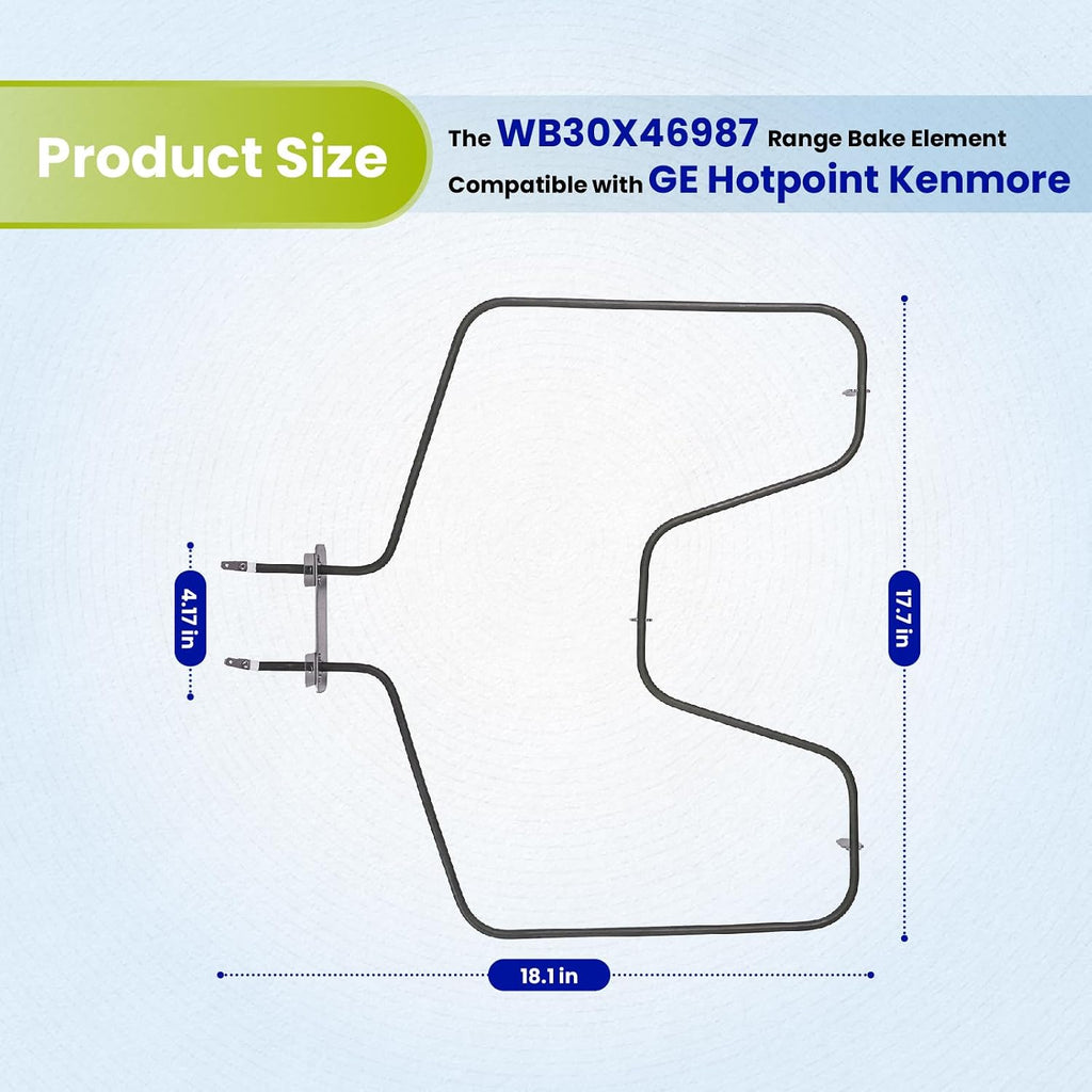 OEM WB30X46987 Oven Heating Element Compatible with GE Hotpoint Kenmore. Replaces WB44K10001 WB44K10005 4984035 AP7216188 PS17626202 EAP17626202