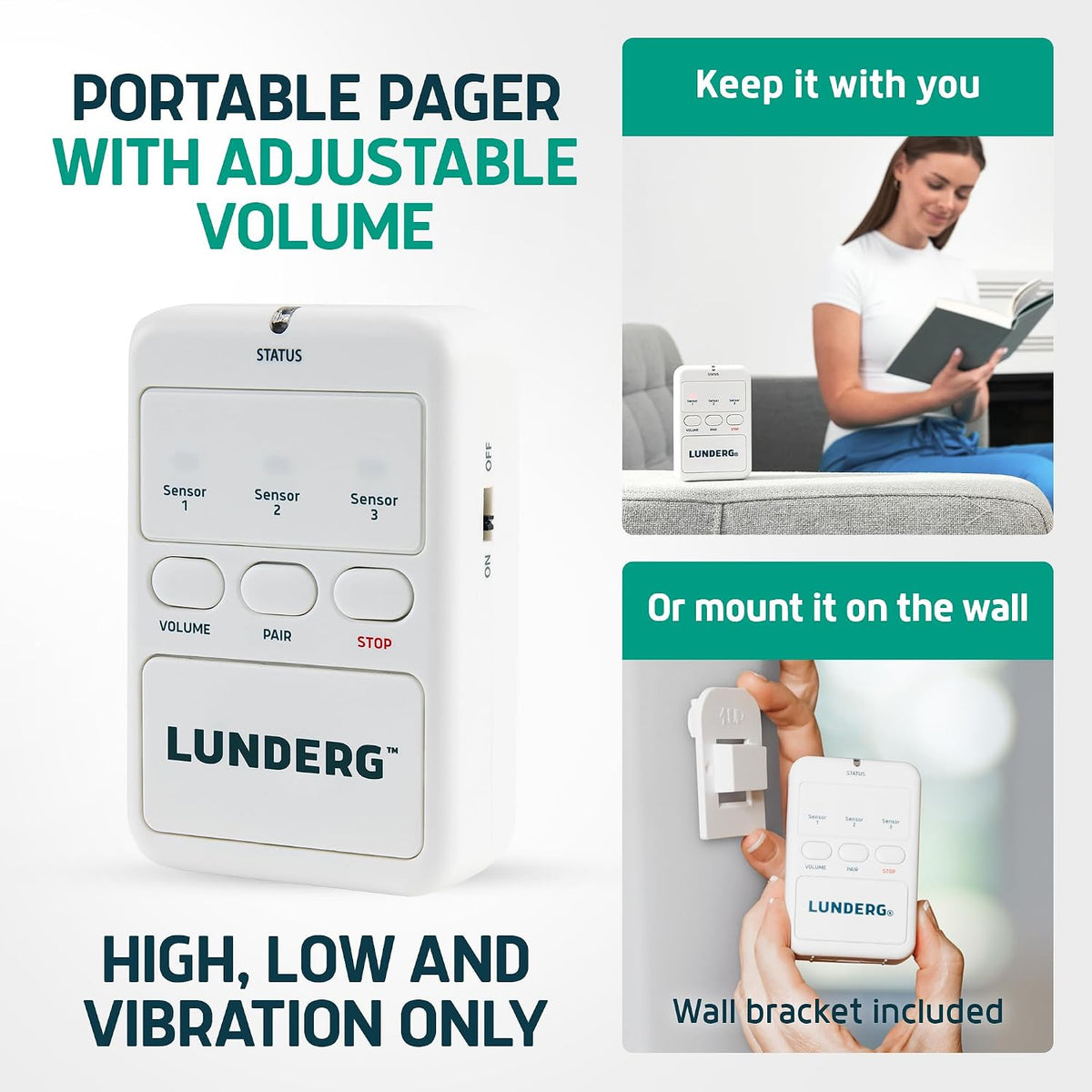 Wireless Early Alert Bed & Chair Alarm Set for Elderly