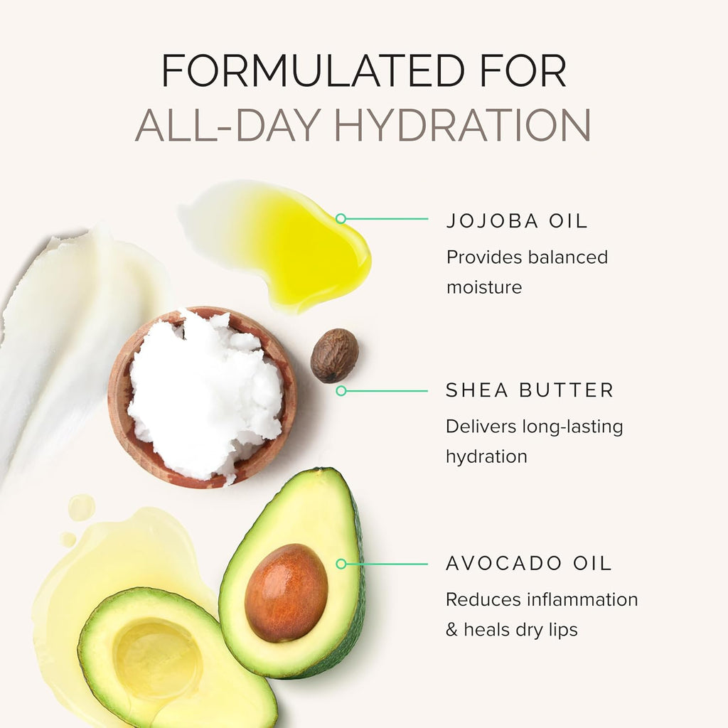 Tinted Sheer Lip Balm SPF 30 Hydrating Lip Sunscreen Shea Butter, Jojoba & Avocado Oils Moisturizing, Vegan, Clean &
