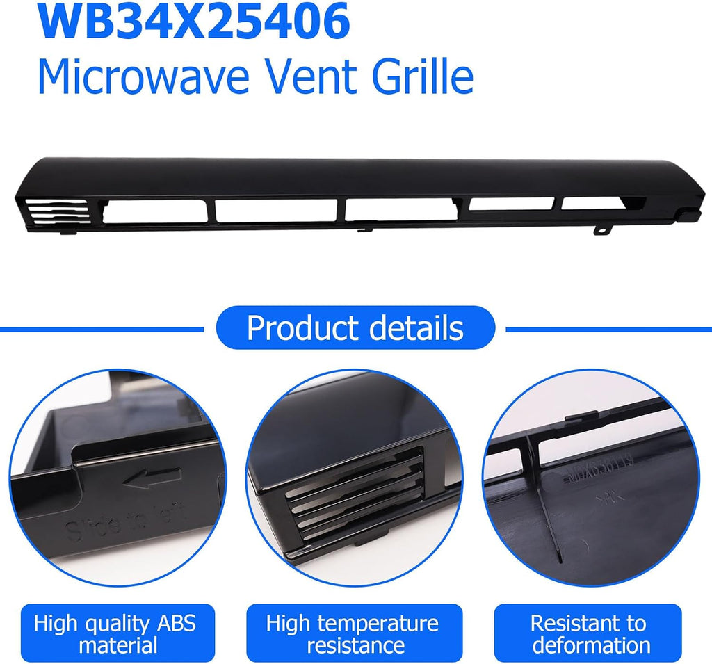 1PC WB34X25406 Microwave Vent Grille Replacement for GE Over-the-Range Microwaves