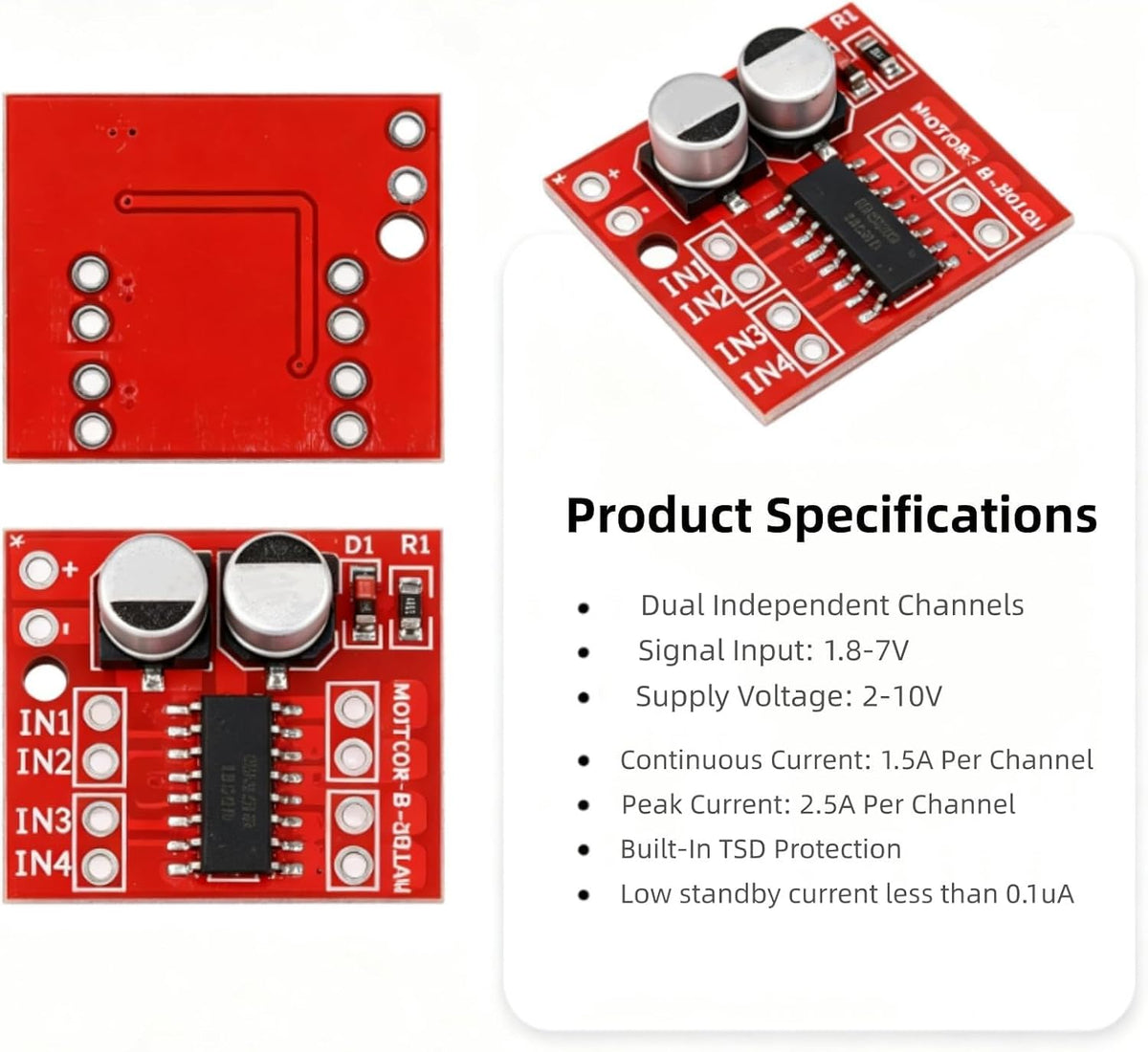 10Pcs L298N H Bridge DC Motor Driver Board 2 Channel