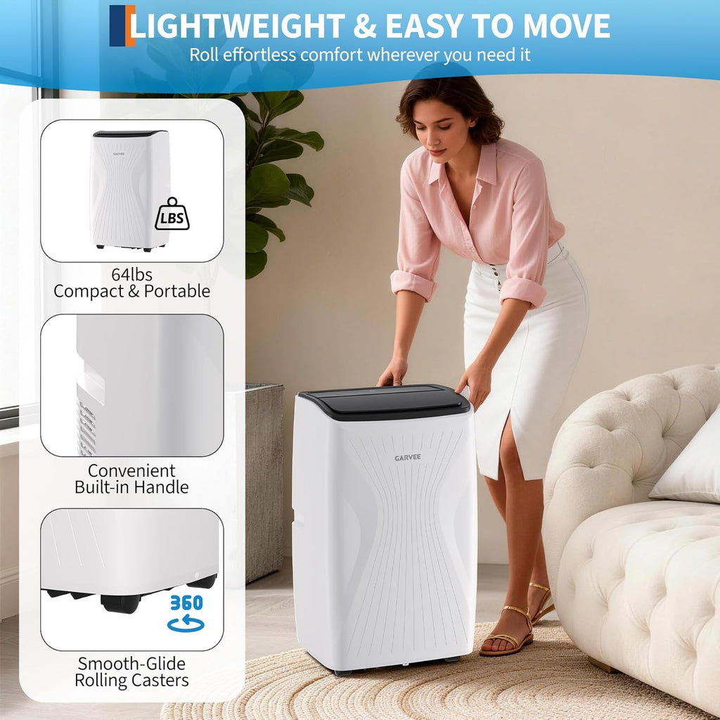 14,000 BTU Portable Air Conditioner, 4-IN-1 Portable AC Unit for Large Rooms Up to 750 Sq. Ft. with Cooling