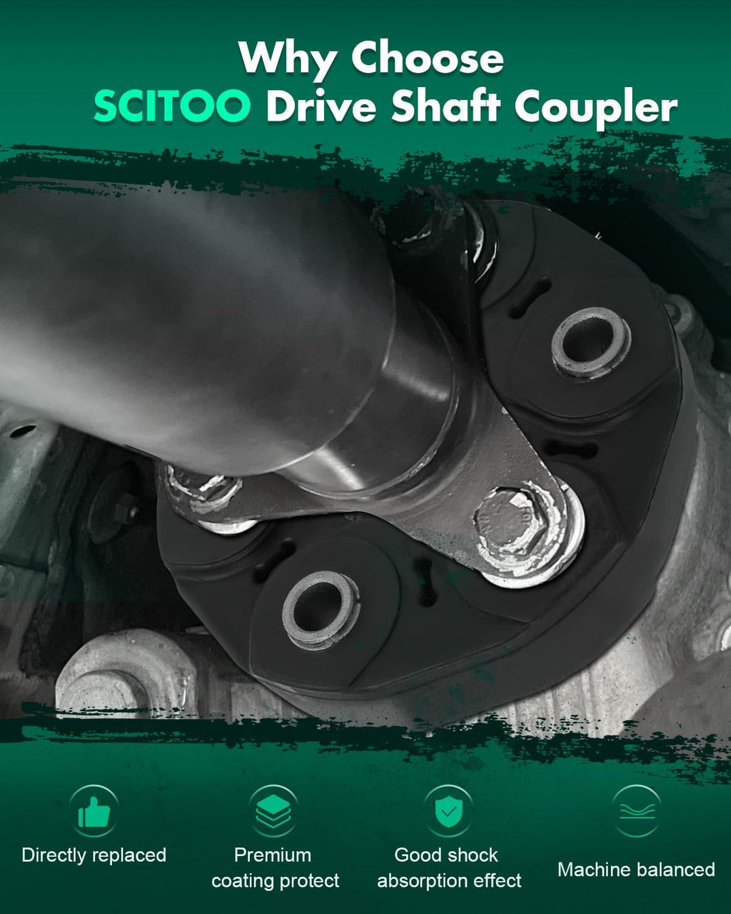 SCITOO Driveshaft Drive Shaft Coupler Flex Joint Shaft Coupling (with Bolt)