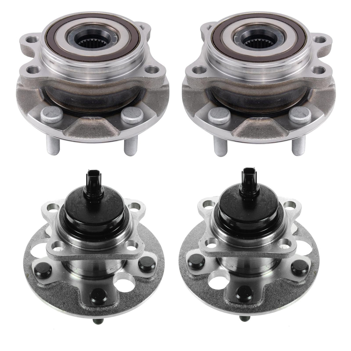 TRQ 2 Piece Wheel Bearing & Hub Assembly Set