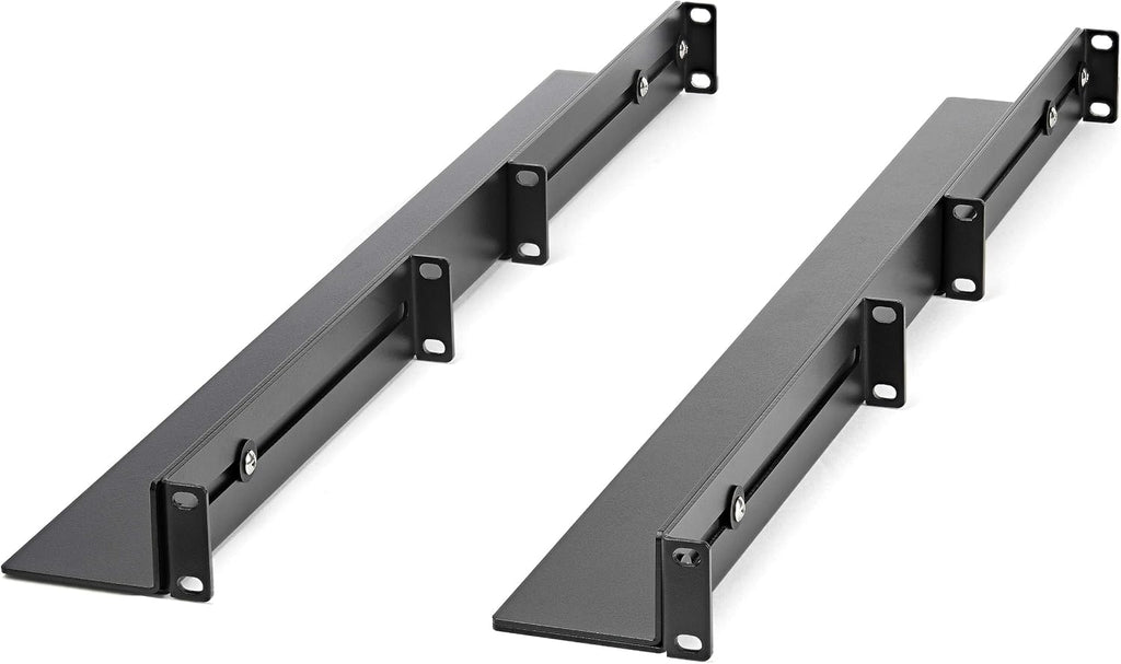 StarTech 1U 4-Post Rack Rails, 19in, 24-36in, 200lb/90kg, Cold-Rolled Steel, Black