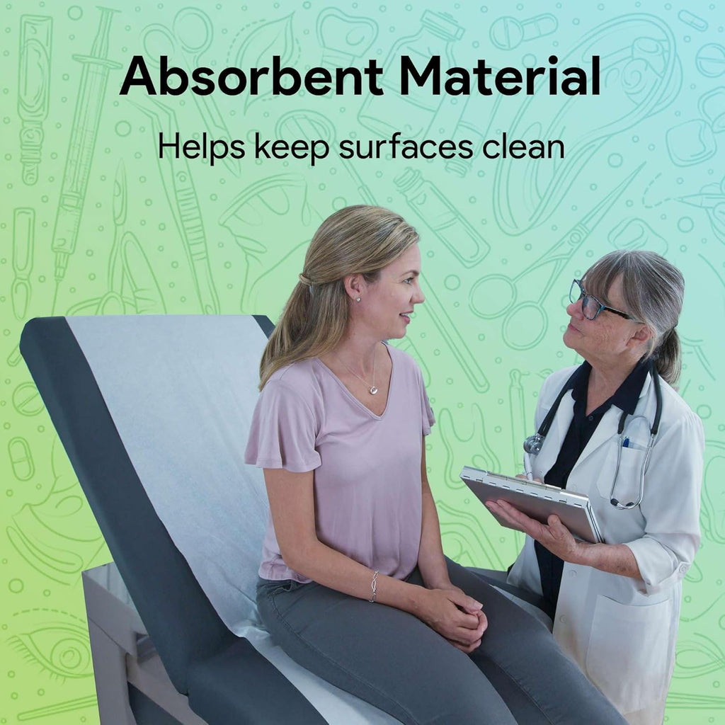 Medical Exam Table Paper 17"x125 Feet - 1 Roll of Disposable White Table Paper Rolls for Doctor's Offices
