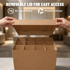 12 Bottle Wine Shipping Boxes 2 Pack with Dividers Heavy Duty Box