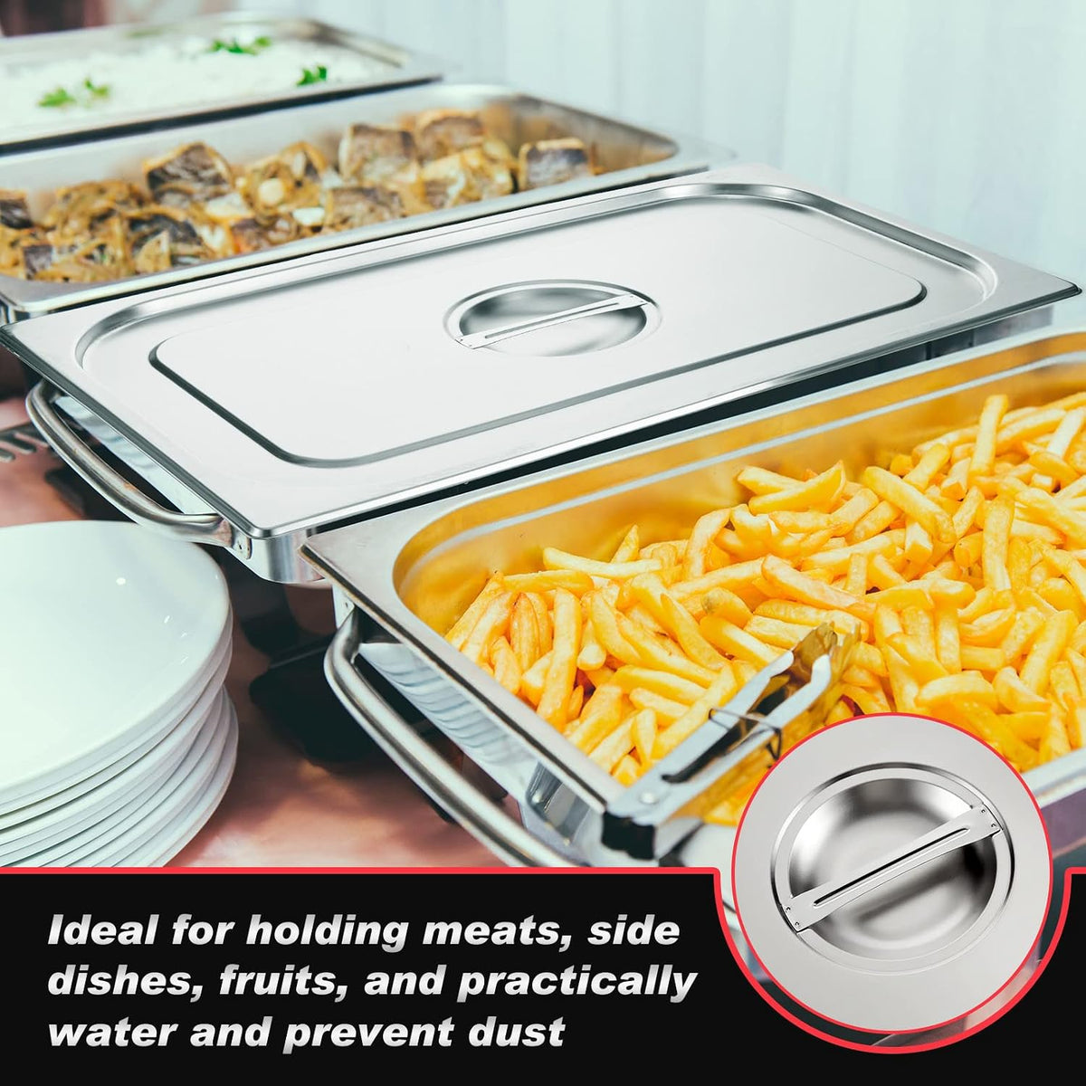 Stainless Steel Full Size Steam Table Pan Cover
