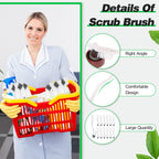 12 Pcs Kitchen Scrub Brushes Cleaning, Small, Right Angle Mini