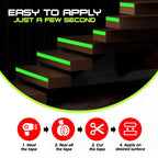 1 Inch x 60 FT Glow in The Dark Tape – Pack of 2 Rolls – Bright Rechargeable Fluorescent Glow – Luminous for Outdoors