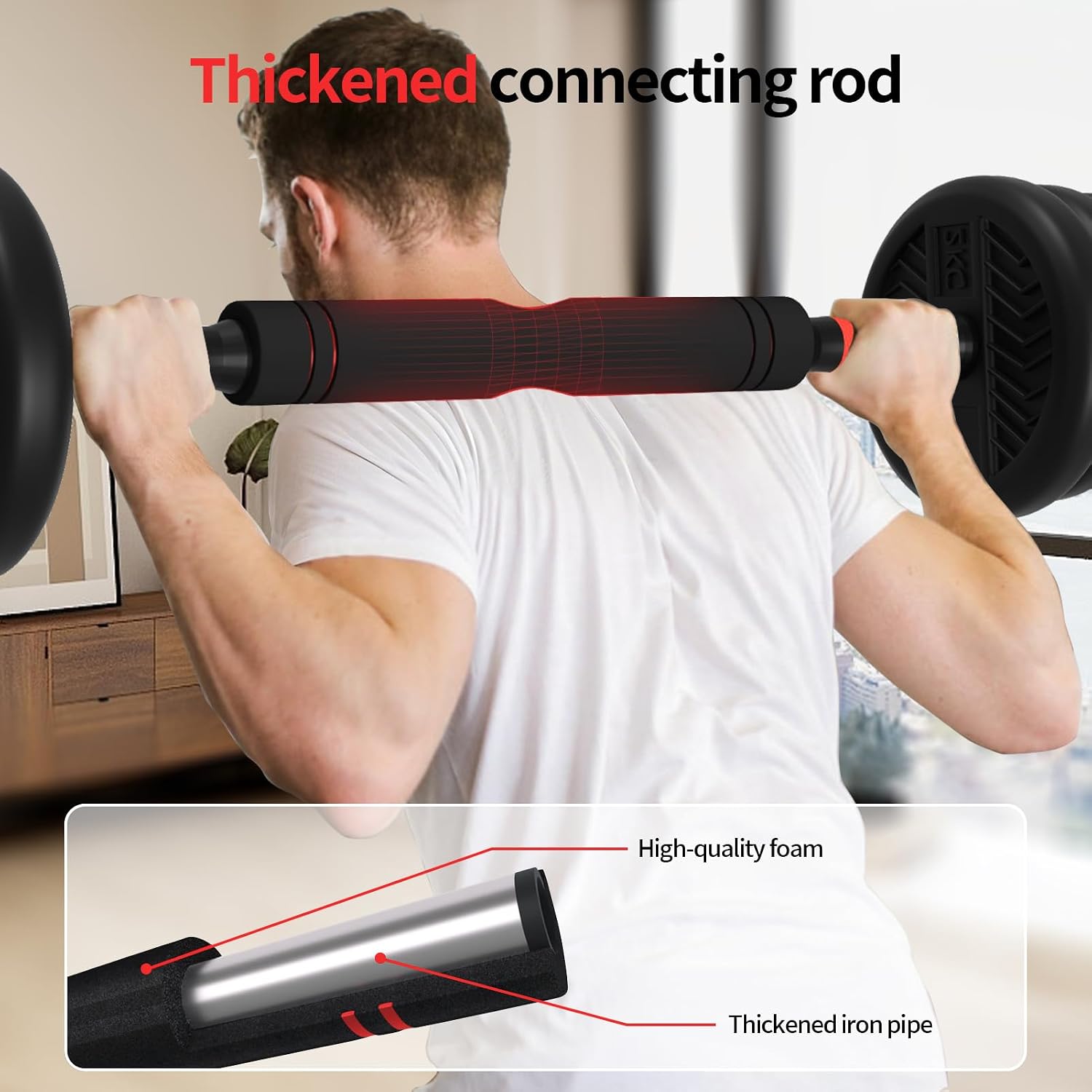 Adjustable Dumbbell, 20/30/45/70/90lbs Dumbbells Set, 4-in-1 Free Weights for Women/Men Workout Equipment Used as