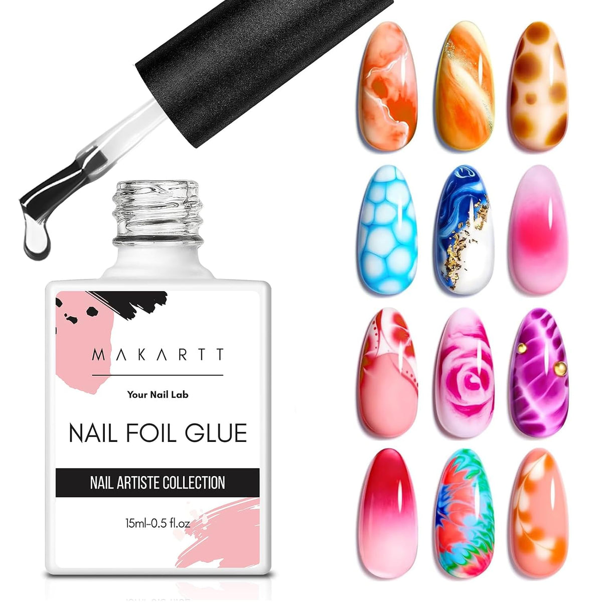 Nail Foil Glue Transfer Gel for Nail Art Stickers 15ML