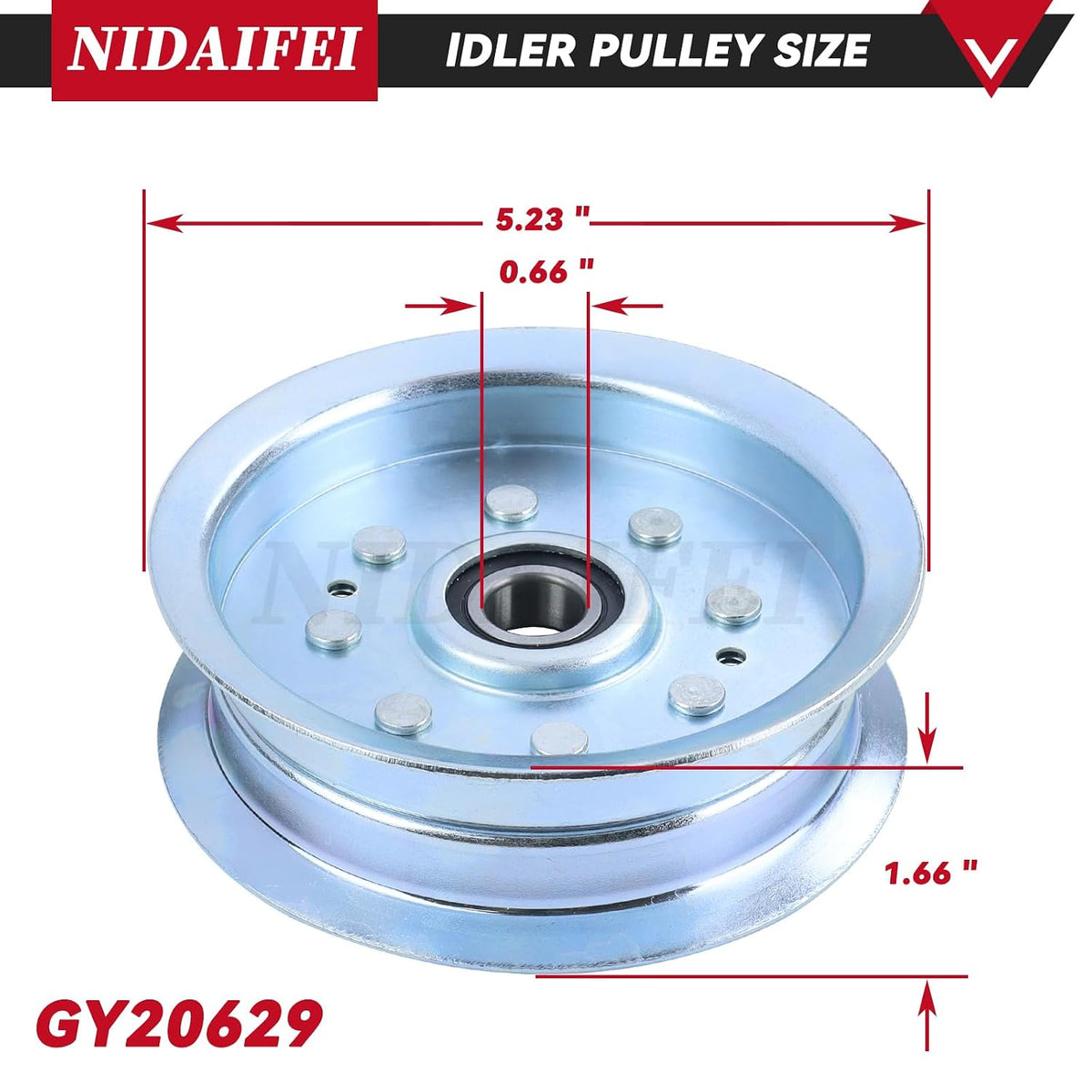 2 Pack GY22172 Idler Pulley with 1 Pack GY20629 Idler Pulley