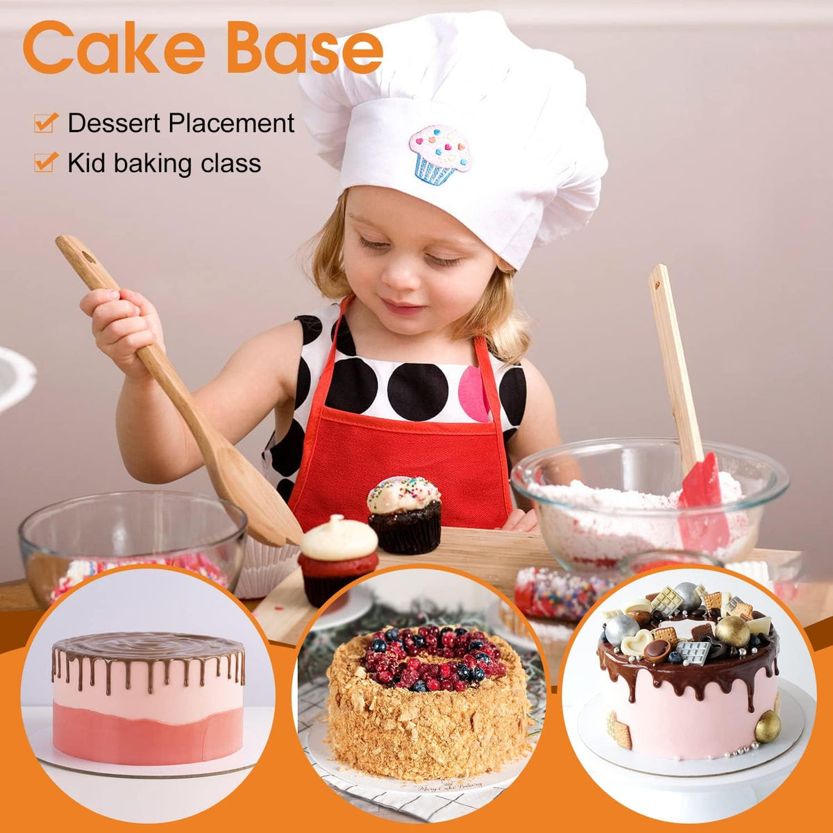 25-Packs Cake Boards 10 inch Round, White Cake Board Rounds