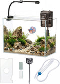 Glass Fish Tank Kit, 3 Gallon Betta Nano Fish Tank Aquarium Starter Kit