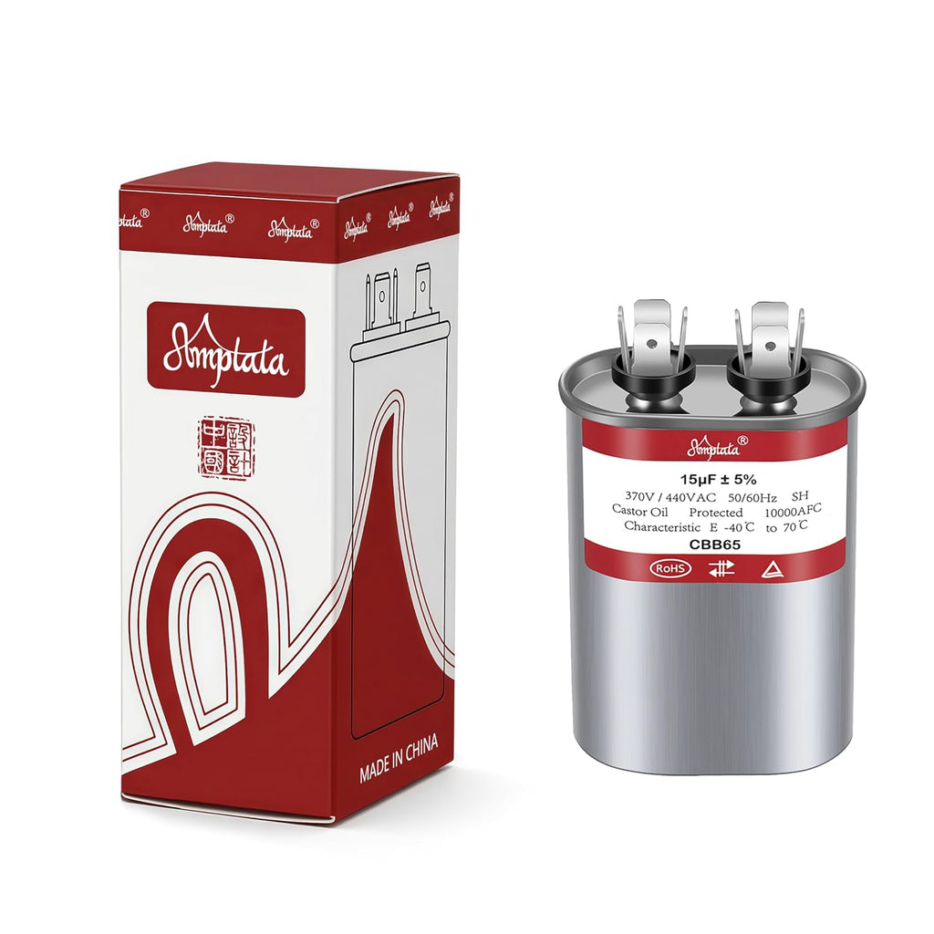[UL Tested] AC Capacitor, 15 uf CBB65 HVAC Capacitor for AC Unit