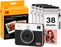 Mini Shot 3 Retro 3x3 Instant Camera, Photo Printer, 38 Sheet, White | Bluetooth, iPhone & Android Smartphone