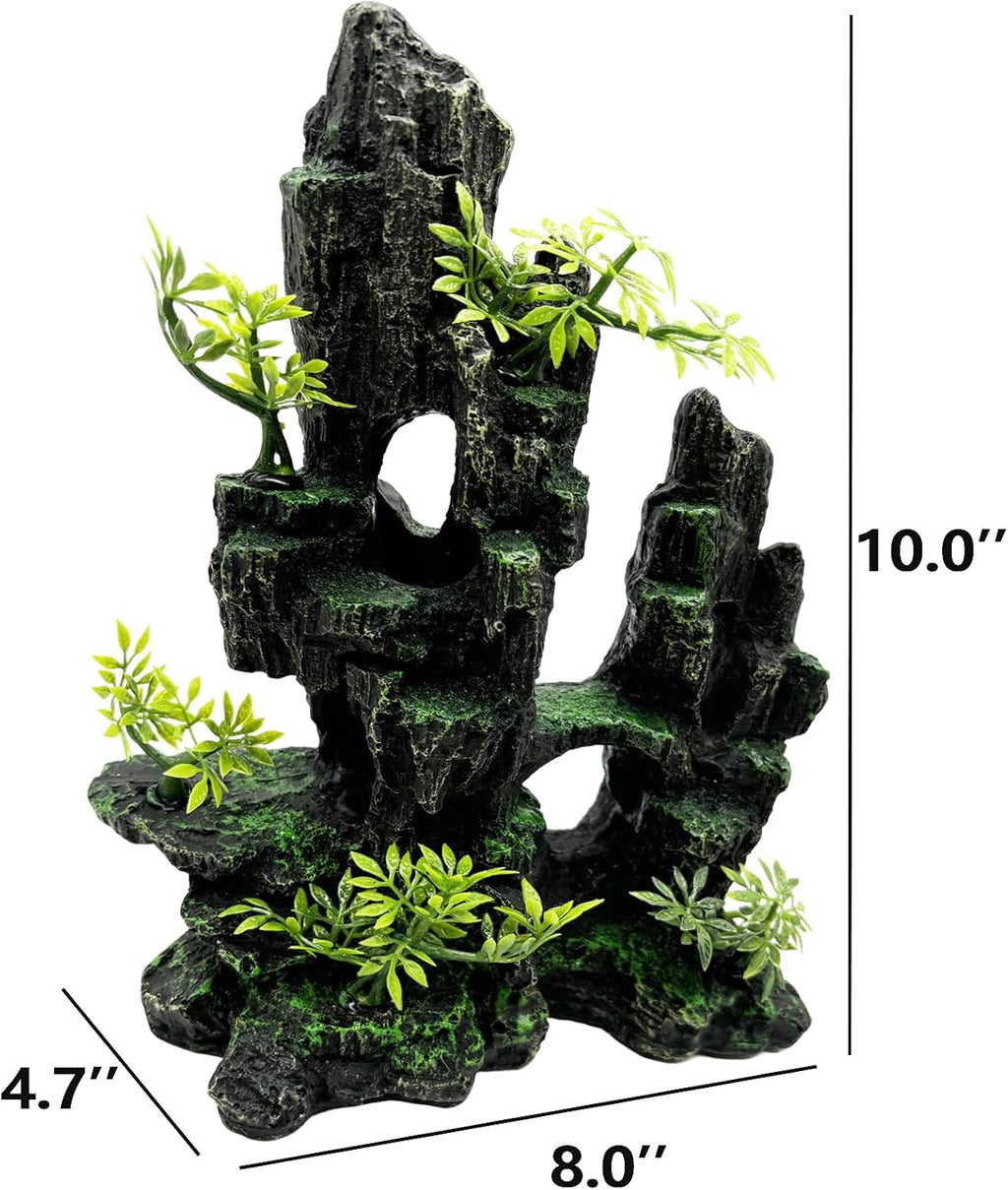 Aquarium Cave Resin Mountain Fish Tank Decoration for Betta Shrimp