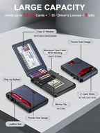 Wallet for Men RFID Blocking Wallet for 10-12 Cards Slim Minimalist Wallet