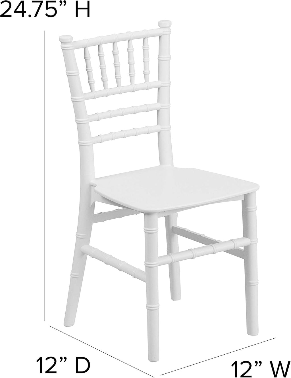 White Kids Resin Chiavari Chair, 10-Pack