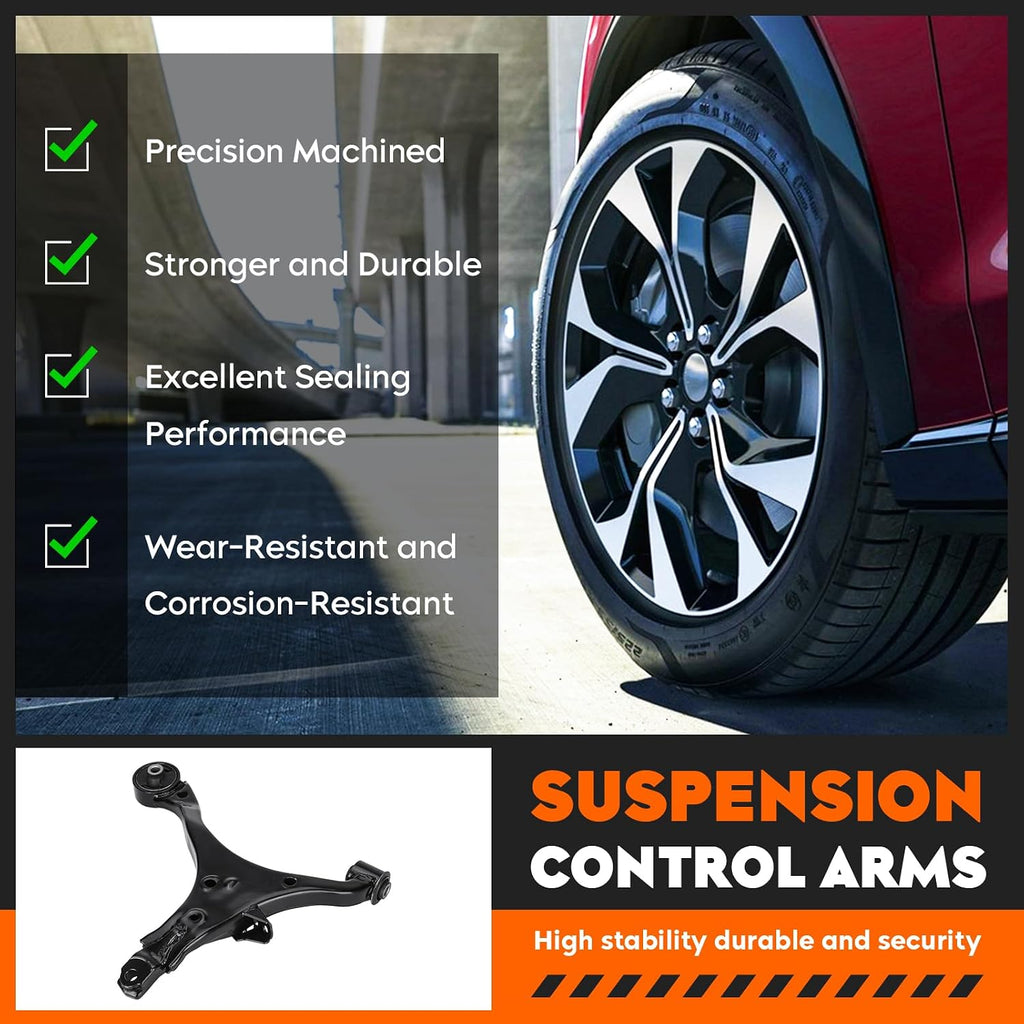 2Pcs Front Left &Right Suspension Lower Control Arms with Bushing Assembly Kits Fit for Honda CRV 2002 2003 2004 2005 2006