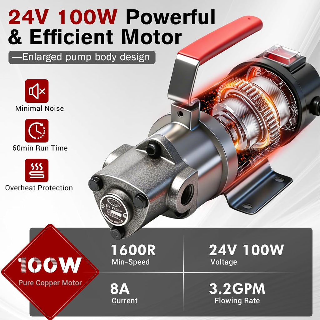 Oil Extractor Pump Compatible with DeWALT 20V & Milwaukee M18 Batteries