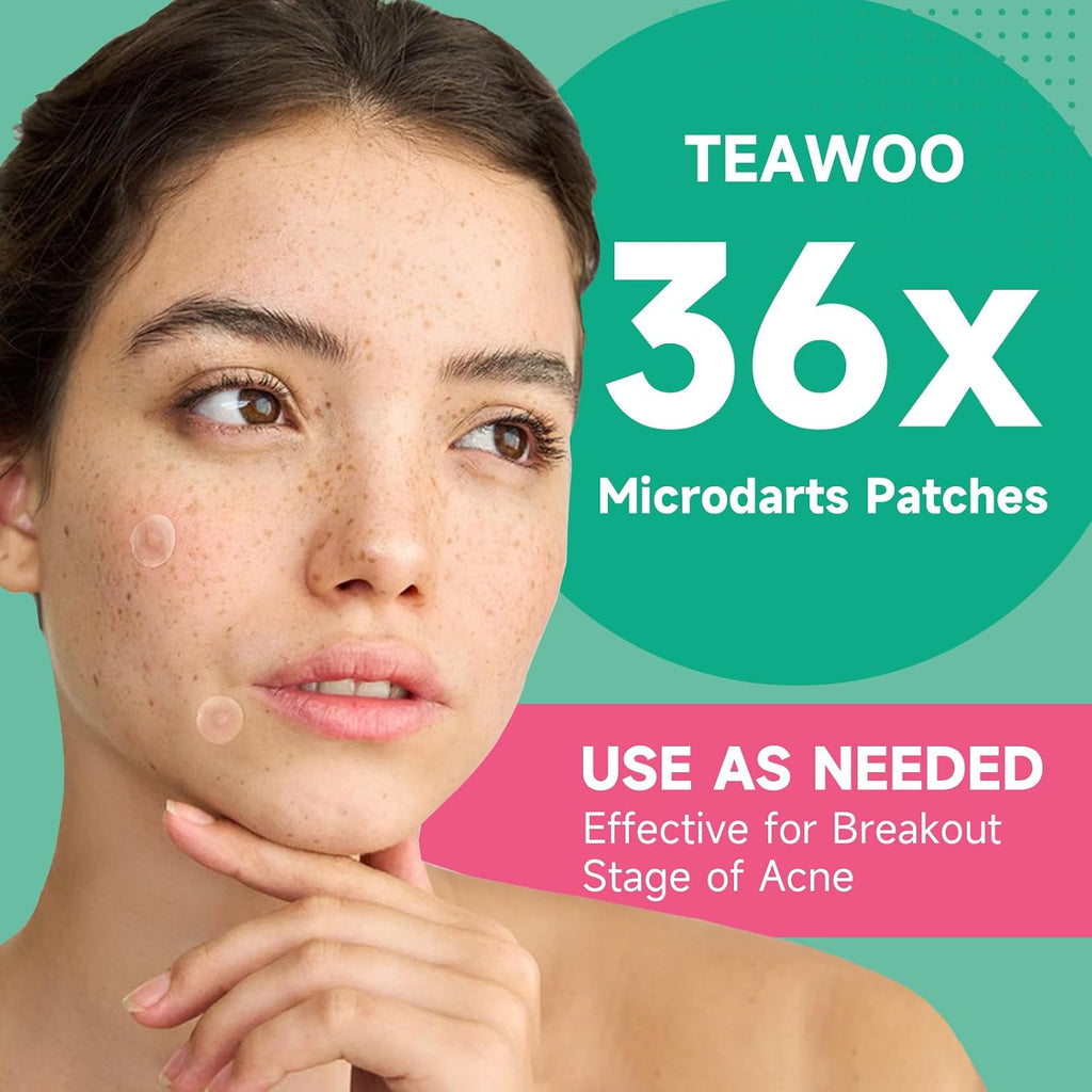 36-Count Microdart Pimple Patches, Hydrocolloid Acne Patches with Salicylic Acid & Madecossoside, Microdart Zit
