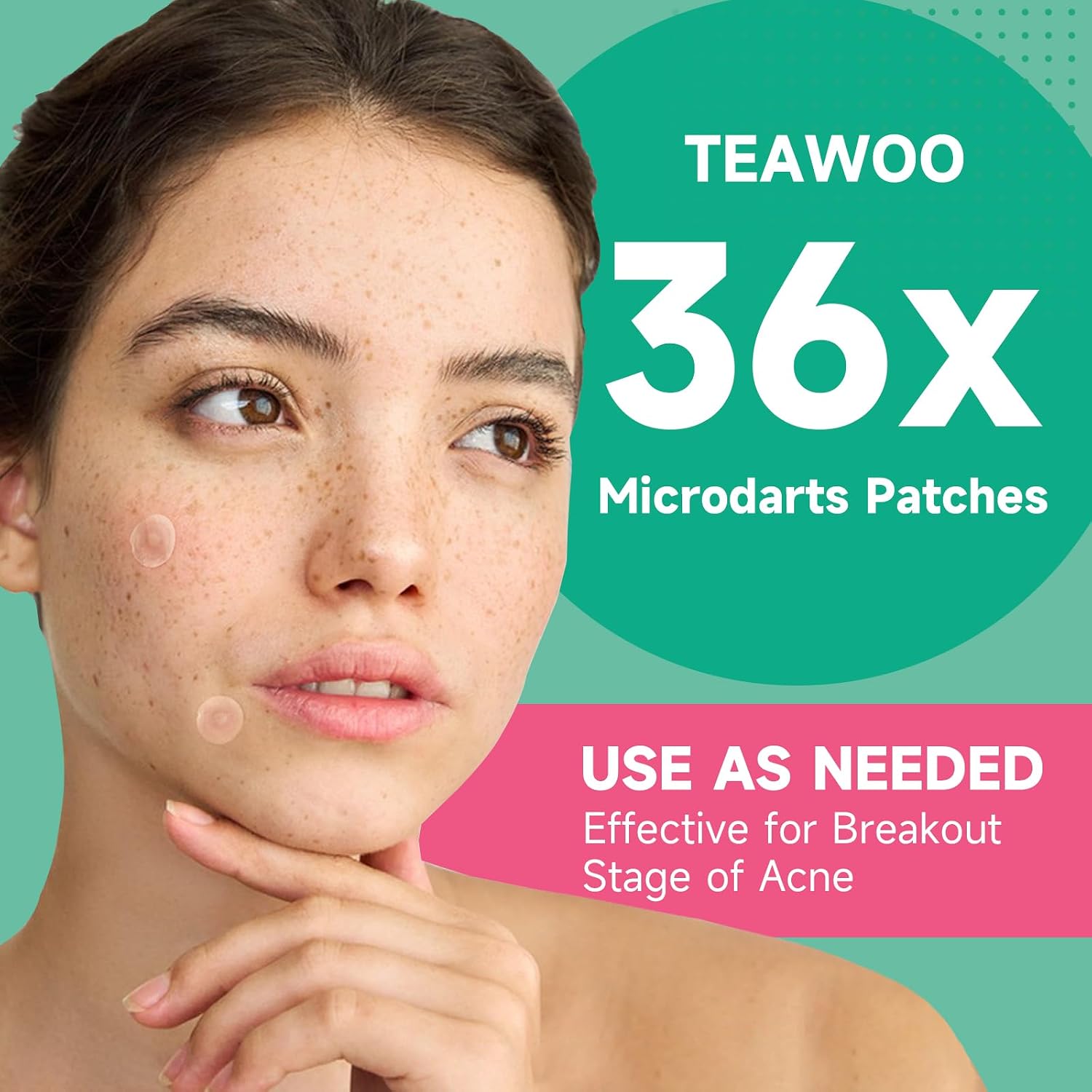 36-Count Microdart Pimple Patches, Hydrocolloid Acne Patches with Salicylic Acid & Madecossoside, Microdart Zit