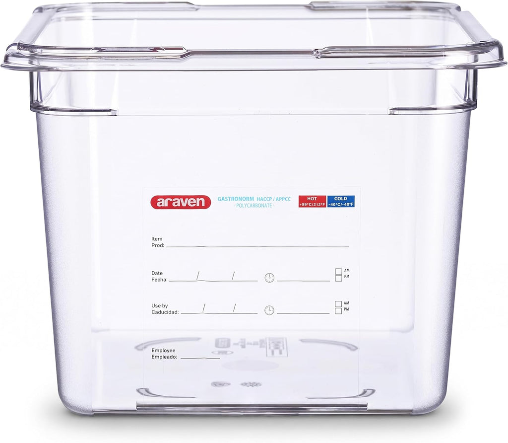 1/2 Size Food Pan, 8" Deep Polycarbonate