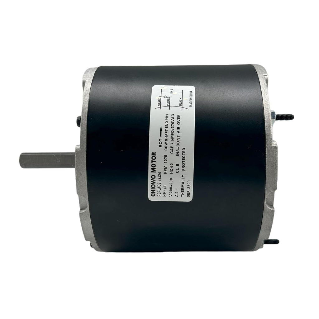 68J24 Condenser Fan Motor 1/3 HP 208-230V 2.1A 1075 RPM