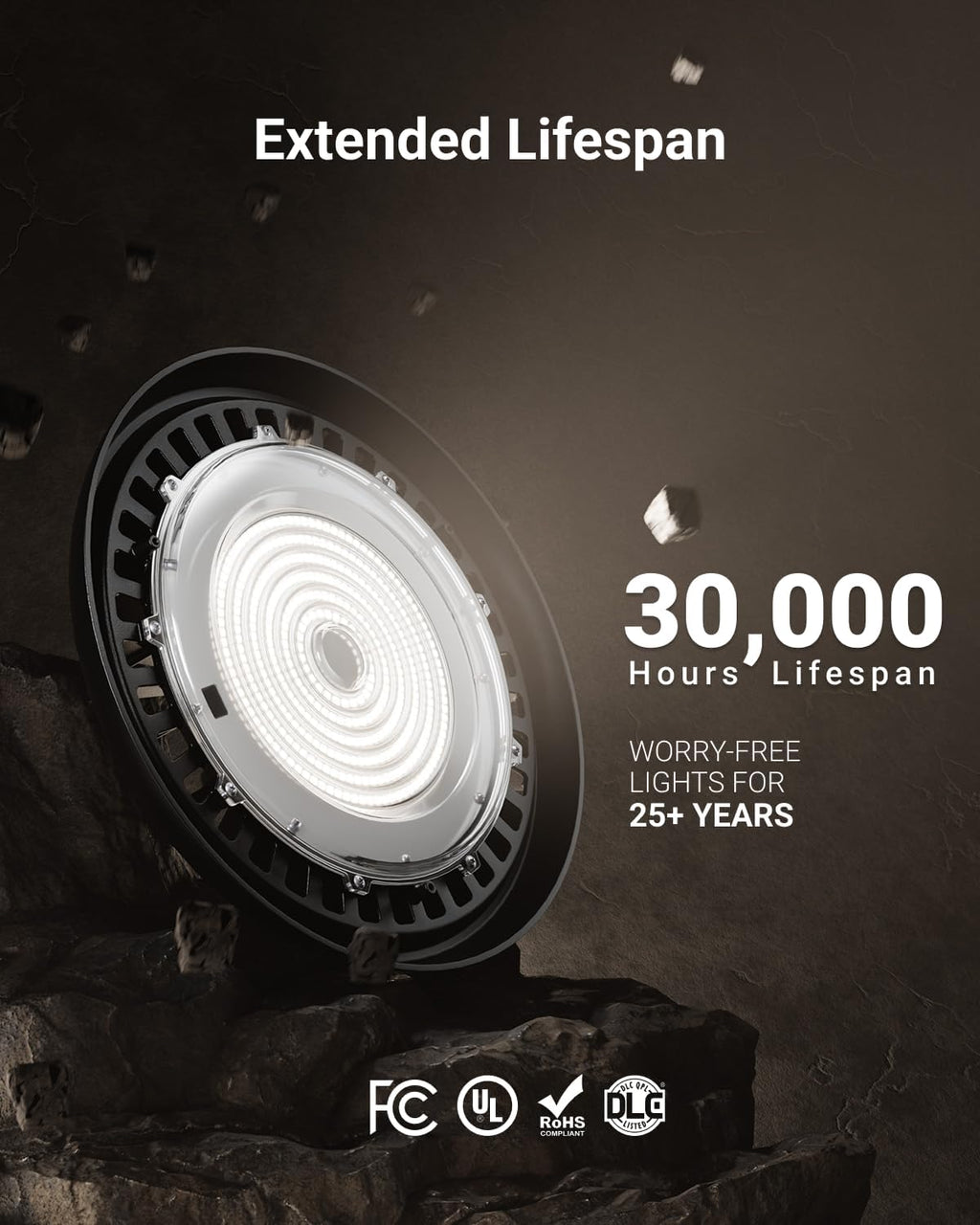 Sunco 6 Pack 200W 5000K UFO LED High Bay Light