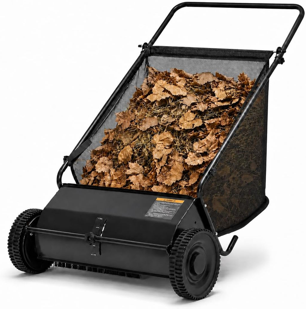 Push Lawn Sweeper, 26-Inch Width, 7 Cu.Ft. Leaf & Grass Collector