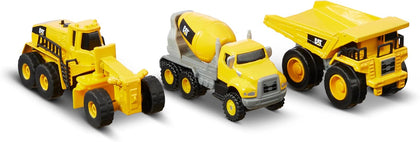 CAT Construction Toys CAT Construction Die Cast Metal 3 Pack Vehicles - Dump Truck/Cement Mixer/Grader for Ages 3+