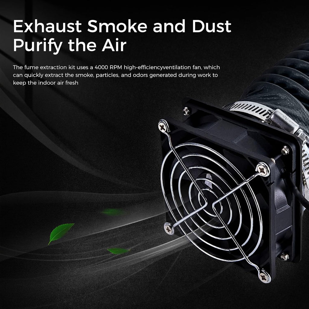 Fume Extraction Kit 3D Printer Accessories, 4000 RPM High-Efficiency Ventilation Fan, Exhaust Smoke for 3D Printer