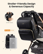 Leather Diaper Bag Backpack for Women
