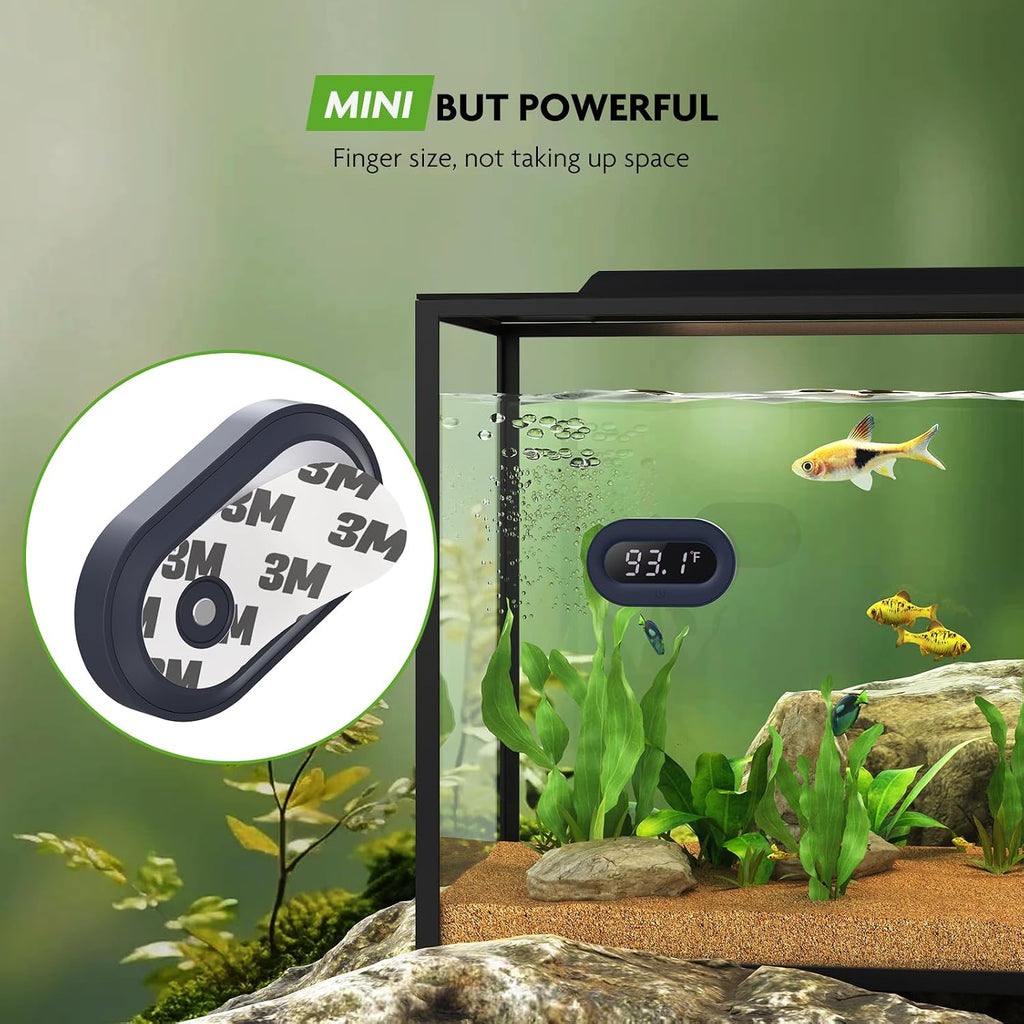 LED Digital Fish Tank Thermometer Stick on Highly Accurate ±0.9℉