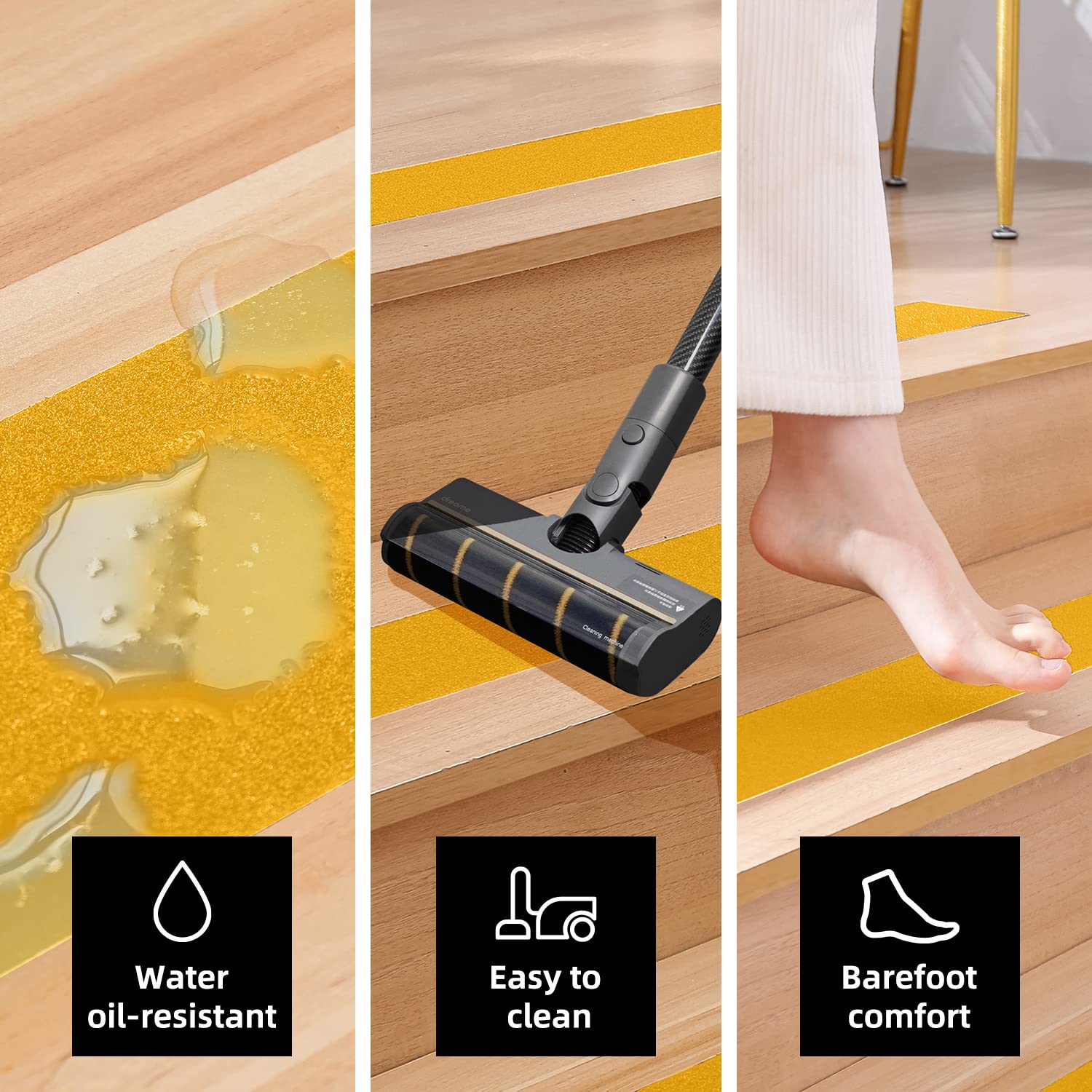 Anti Slip Tape - 2" x 16.5Ft, Yellow Heavy Duty Grip Tape - High Adhesion & Waterproof, No Residue Removal for