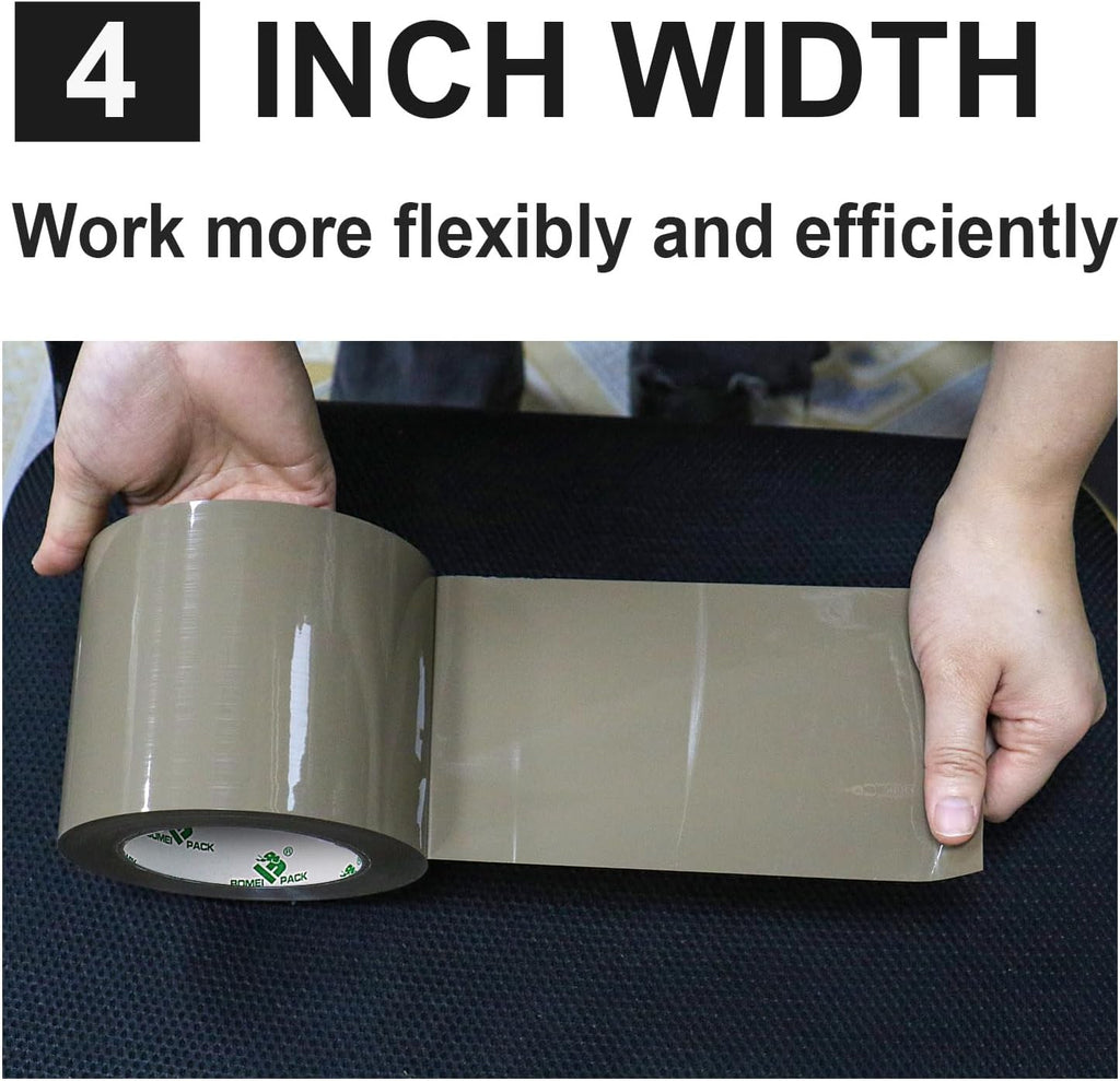 Brown Packing Tape Refills, 3 Rolls of Packaging Tape Heavy Duty Designed for Moving, Shipping and Packing