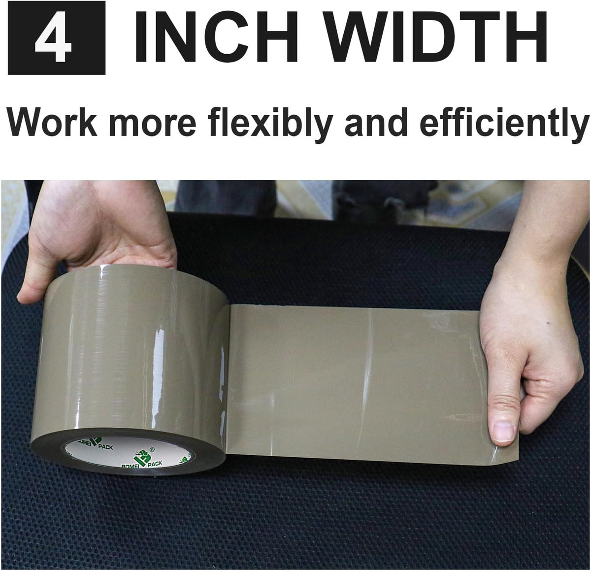 Brown Packing Tape Refills, 3 Rolls of Packaging Tape Heavy Duty Designed for Moving, Shipping and Packing