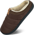 House Slippers for Men Memory Foam Indoor Slippers With Fuzzy Lining Bedroom Slip on