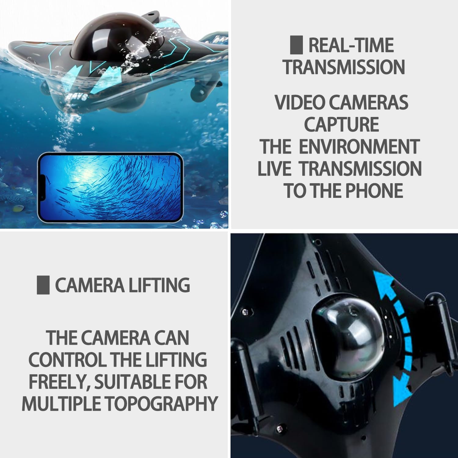 RC Boat with Camera - 6 CH Waterproof Remote Control Boat for Pools & Lakes, App Control for iOS & Android, Real-Time